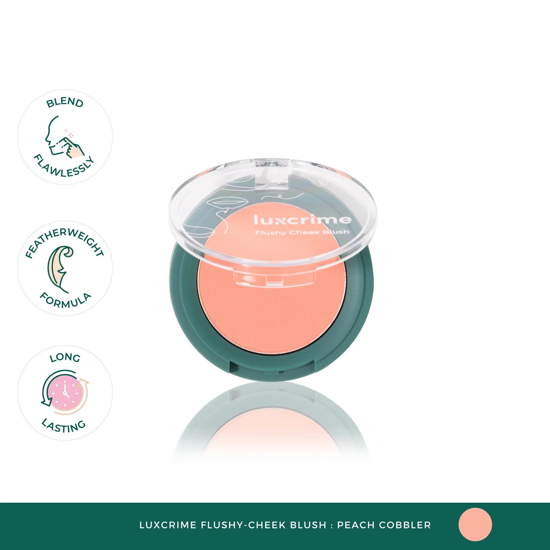 Luxury Cantika Indonesia Luxcrime Flushy - Cheek Blush Peach Cobbler LXC-00002