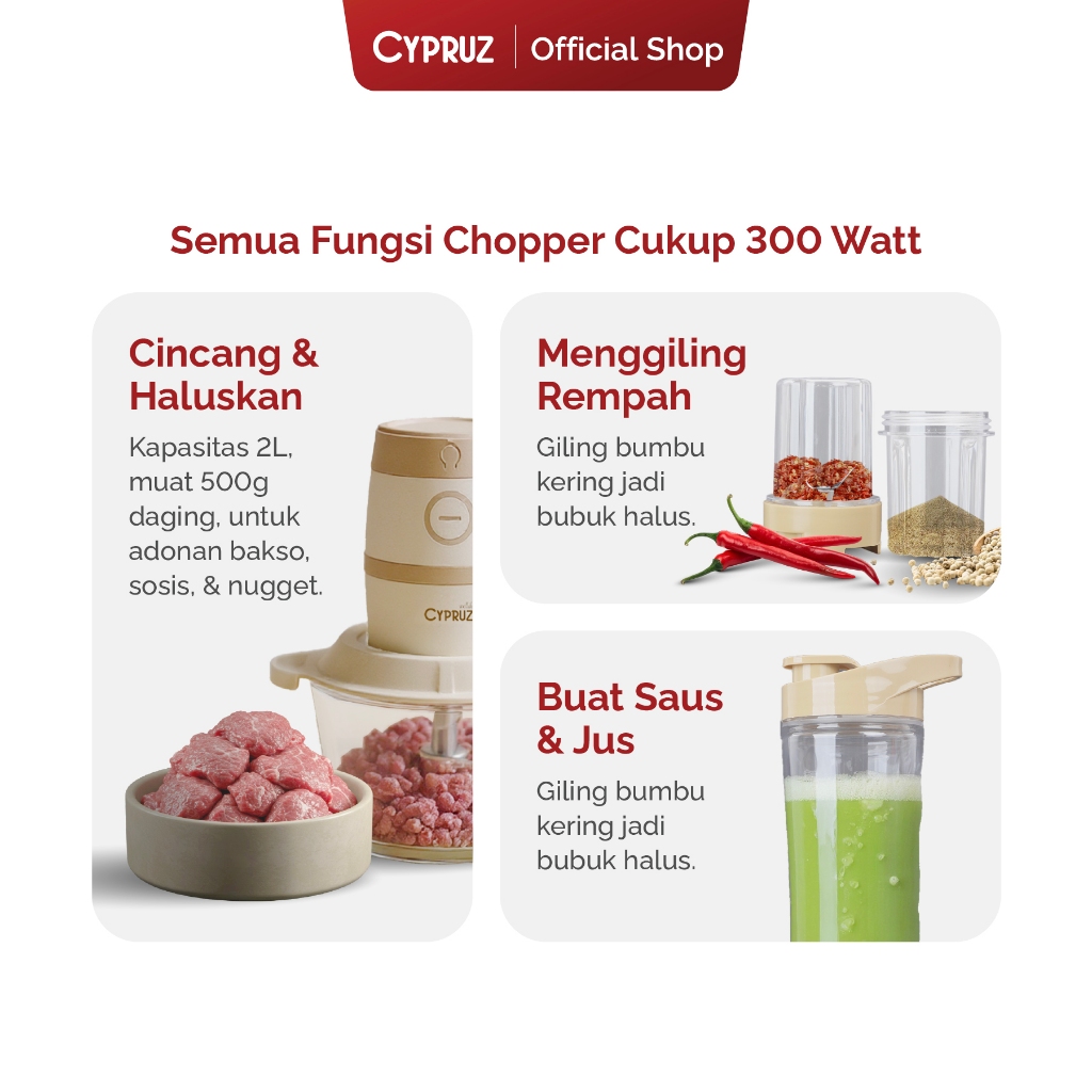 Biyan Internasional Bahagia Cypruz Chopper Multifunction 5in1