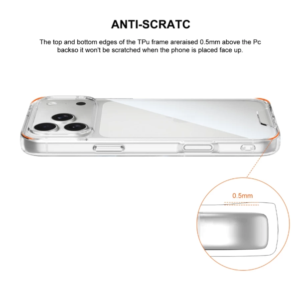  Myroots Military Hard Clear Case Transparent for iPhone 17