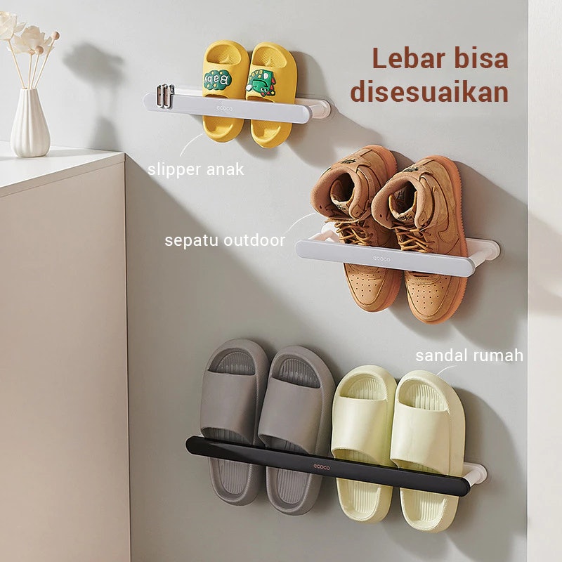 Ecoco Shoe Rack Long Grey 4