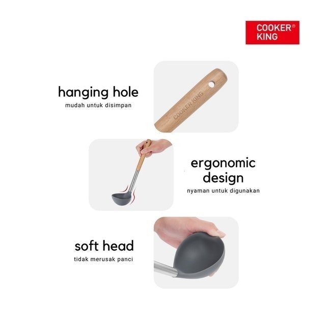Cooker King Silicon Ladle Sendok Sop