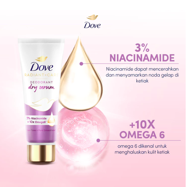 Unilever Indonesia Dove Deodorant Dry Serum Even Tone & Pore Smoothener