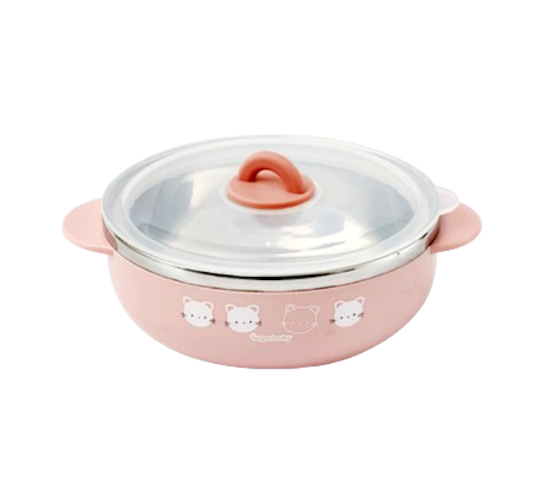 SugarBaby Stainless Steel Children Bowl with Lid 1