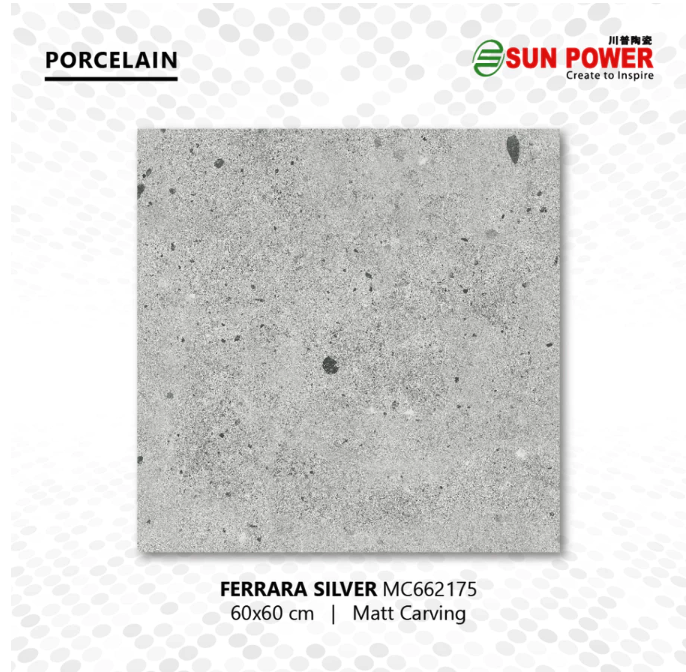 Sun Power Ceramics Sun Power Granit Lantai Anti Slip Ferrara 60x60 Matt R12