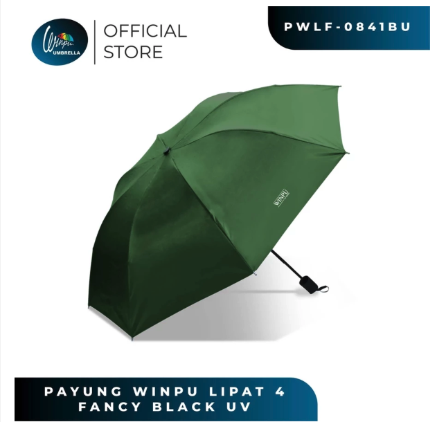 Winpu Umbrella Winpu Lipat 4 Fancy Black UV  PWLF-0841BU