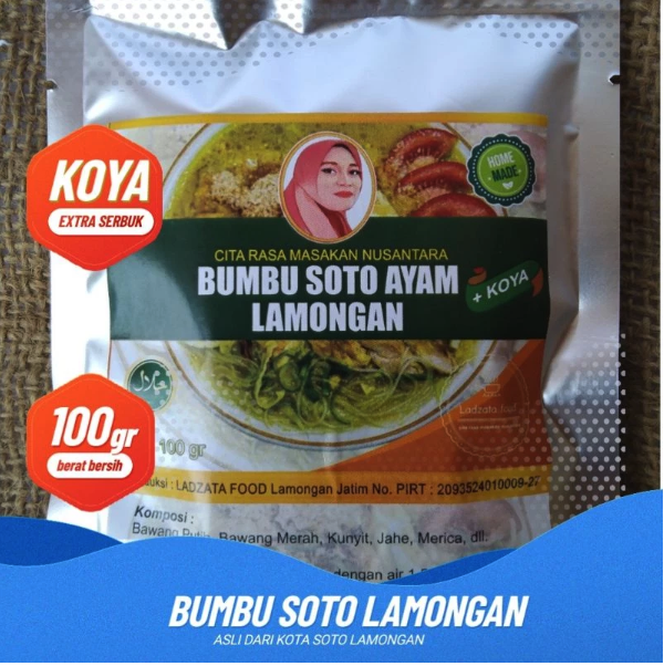 Ladzata Food BU JONO Bumbu Soto Ayam Lamongan plus KOYA