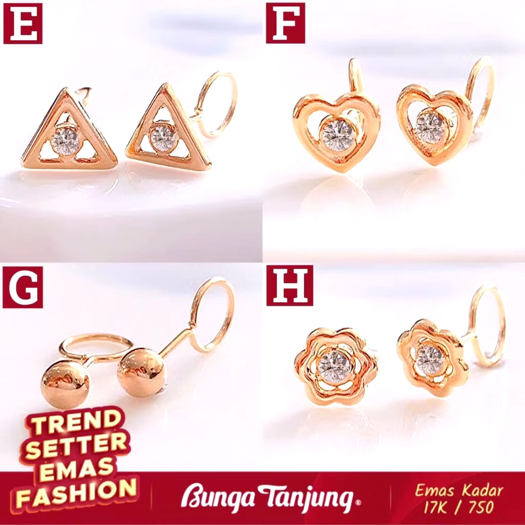 Bunga Tanjung Anting Tauge Emas 17K 3