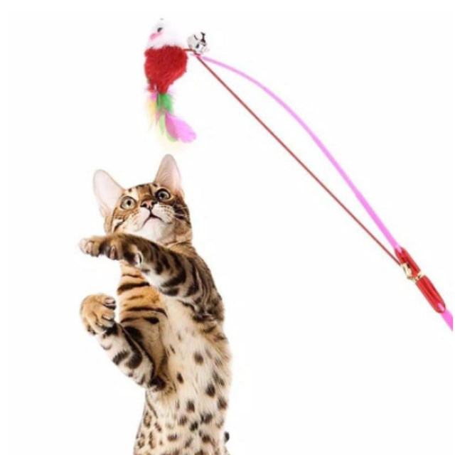 Mainan Kucing Pancingan Boneka Tikus Lonceng