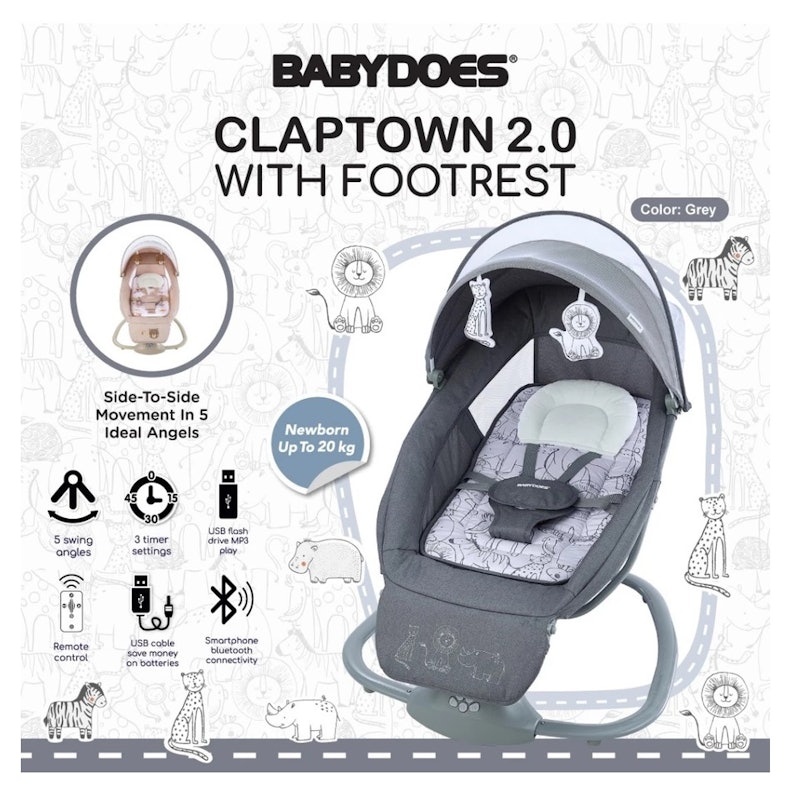 Babydoes Claptown 2.0 with Footrest 4