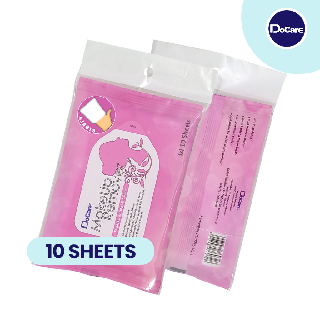 Docare Laras Indonesia DoCare Makeup Remover Facial Cleansing Wet Glove