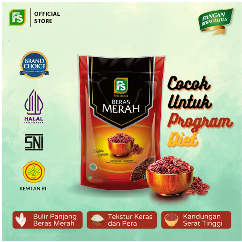 Food Station Beras Merah 1 kg 2