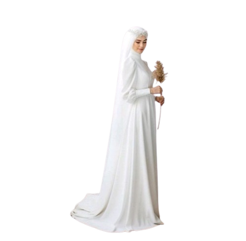 Gaun Pengantin Muslim Longdress Kekinian