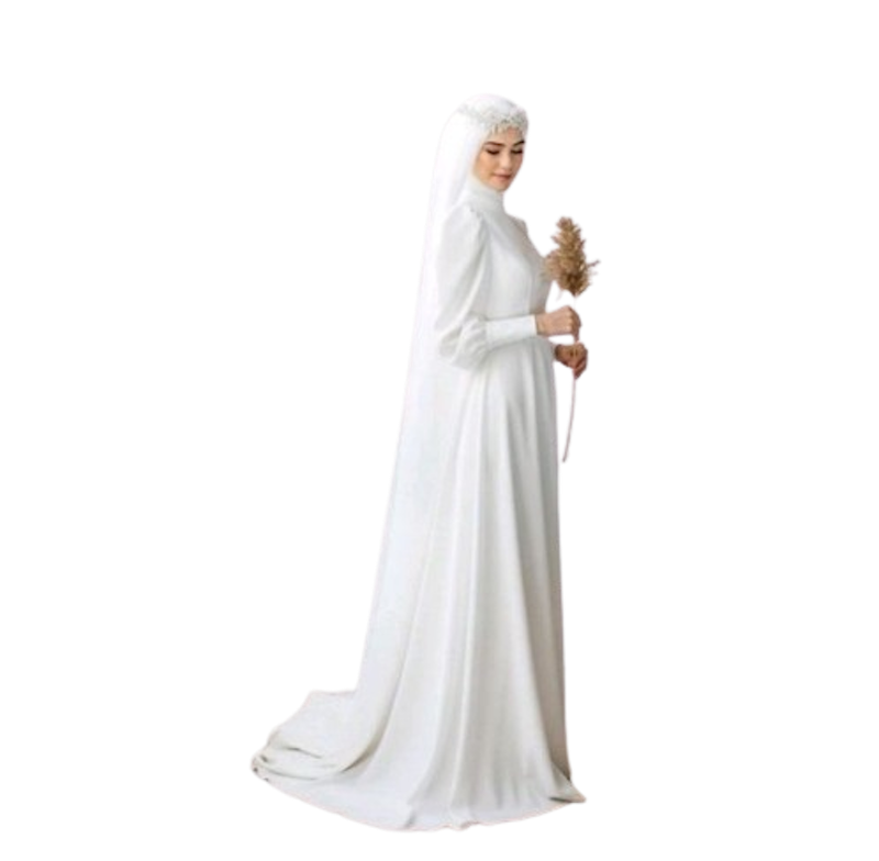 Gaun Pengantin Muslim Longdress Kekinian 1
