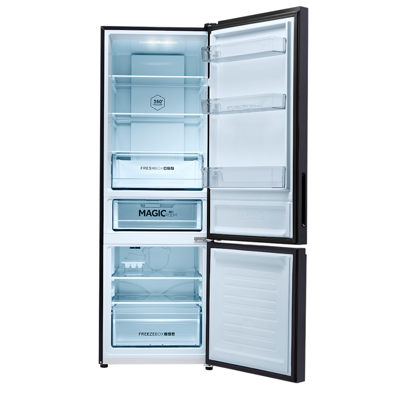 AQUA Japan AQUA Kulkas 2 Pintu dengan 3 Kompartemen AQR-350RBG(BK)