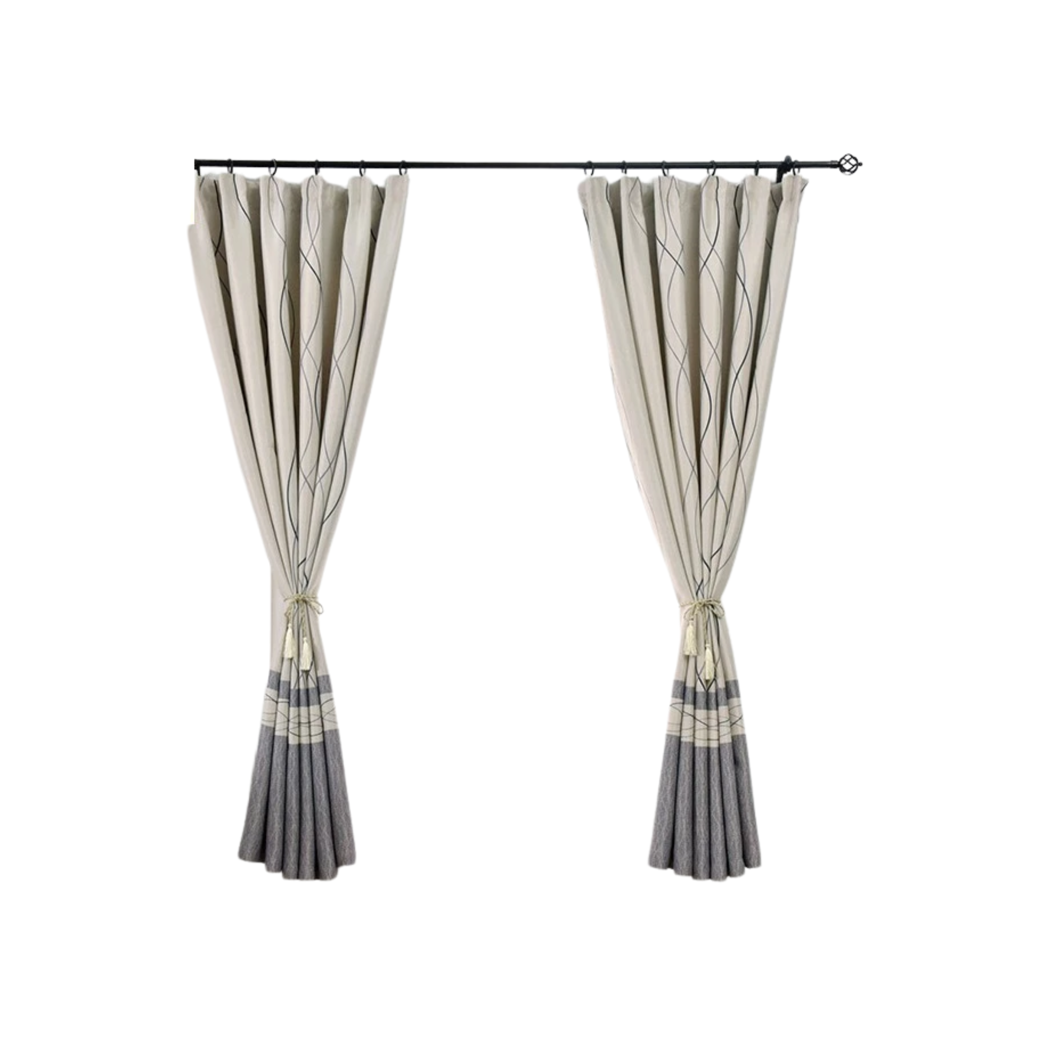 Homee Gorden Cokelat Motif Garis