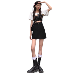 Rok Jeans Pendek A-Line