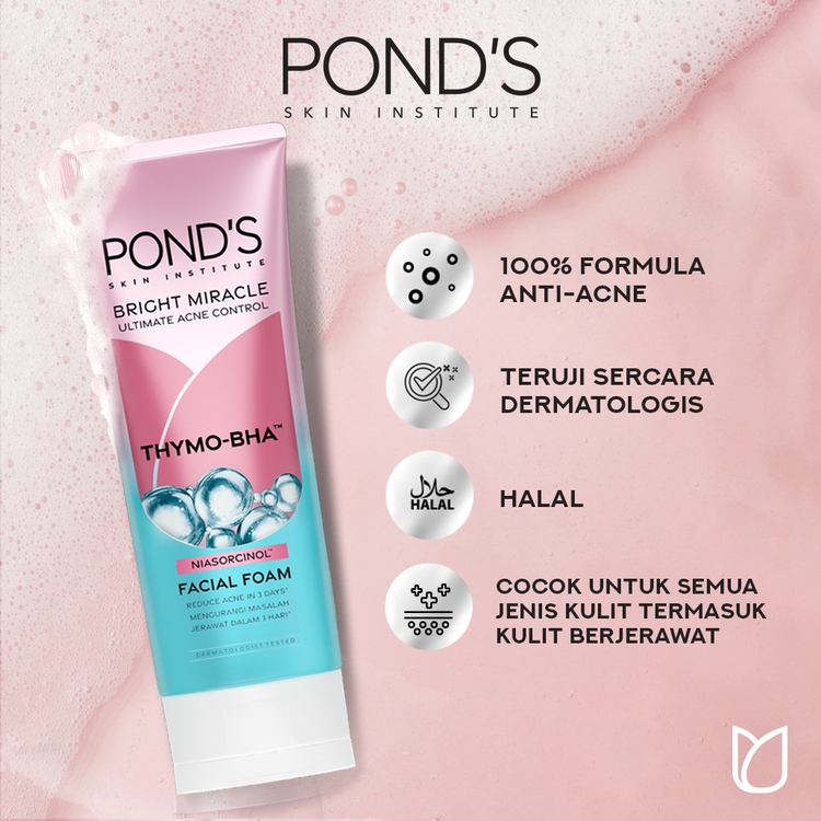 Unilever Pond's Bright Miracle Ultimate Acne Control Facial Foam 