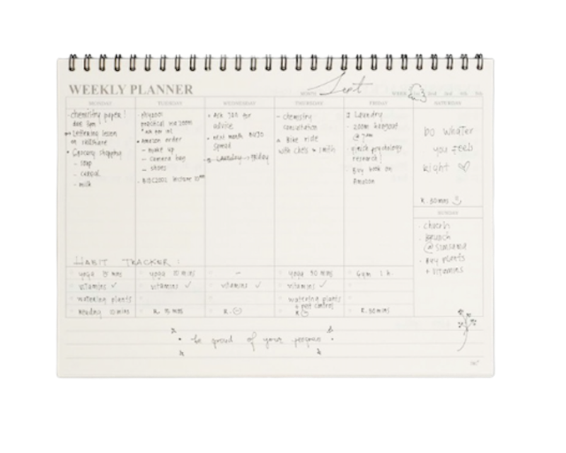 Kraft Cover Spiral Weekly Planner + Expense Tracker Notebook 3