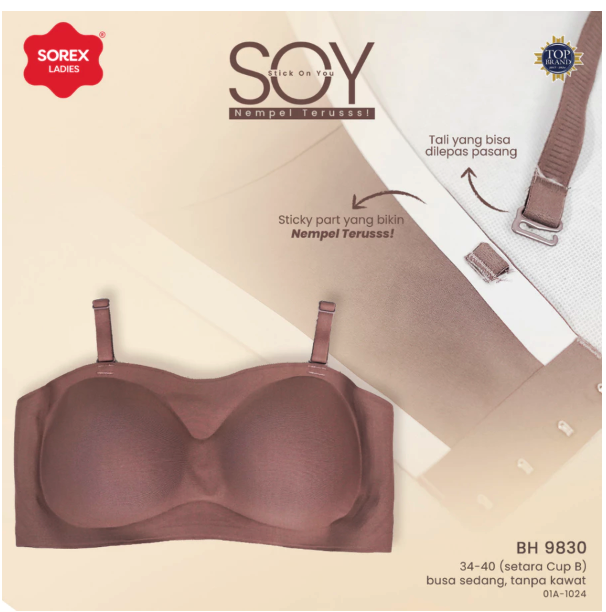 Prakarsa Jaya Sentosa Sorex Seamless Strapless SOY Bra (Stick On You) BH 9830
