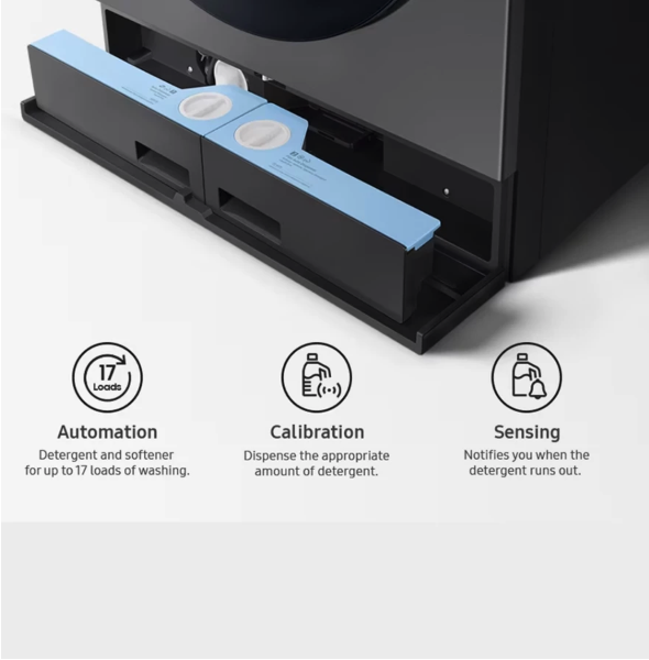 Samsung Electronics Samsung Bespoke AI™ Laundry Combo Heatpump Drying 25kg + 15kg WD25DB8995BZSE