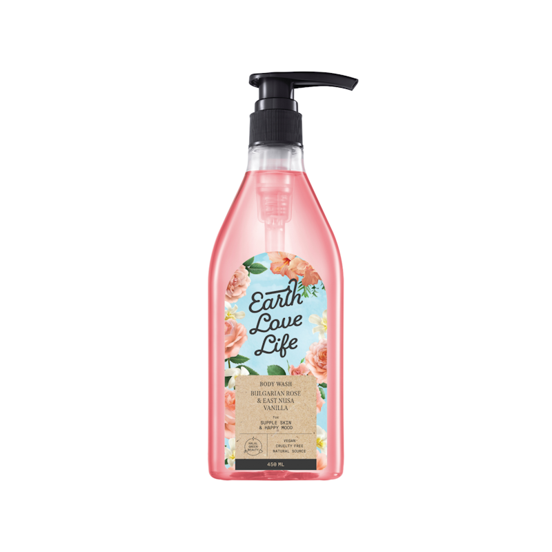 Earth Love Life Bulgarian Rose & East Nusa Vanilla Body Wash 1