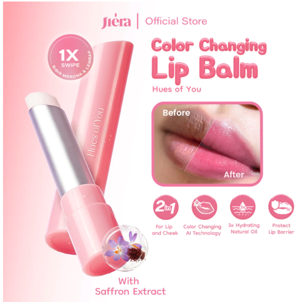 Una Brands Indonesia Dua JIERA Hues of You Color Changing Lip Balm