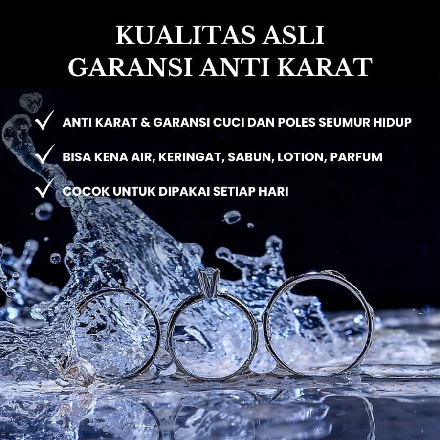 Tiaria Jewelry Tiaria Cincin Perak Sterling 925 Couple AEA02