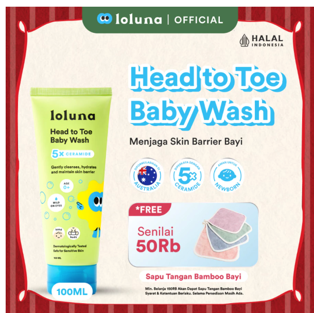 Wahana Kosmetika Indonesia Loluna Head to Toe Baby Wash