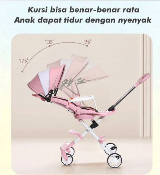  Hapyee Stroller Baby Bayi Travelling 2 Arah
