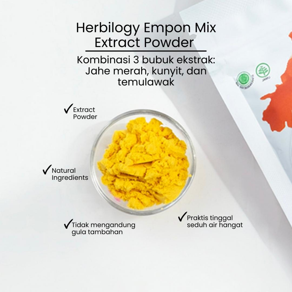 Herbilogy Empon Mix (Red Ginger, Java Turmeric, and Turmeric) Extract Powder