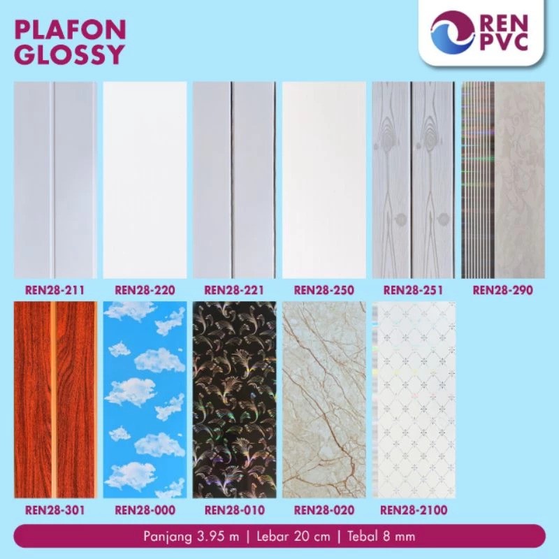 Renggali Anugerah Utama REN PVC Plafon PVC Import 8 mm  REN28-000