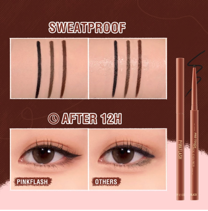 FCL Internasional Indonesia PINKFLASH Hyperfine Smooth Gel Eyeliner Pencil - Brown 02 