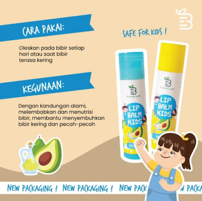 Beserum Lip Balm Kids Vanilla 4