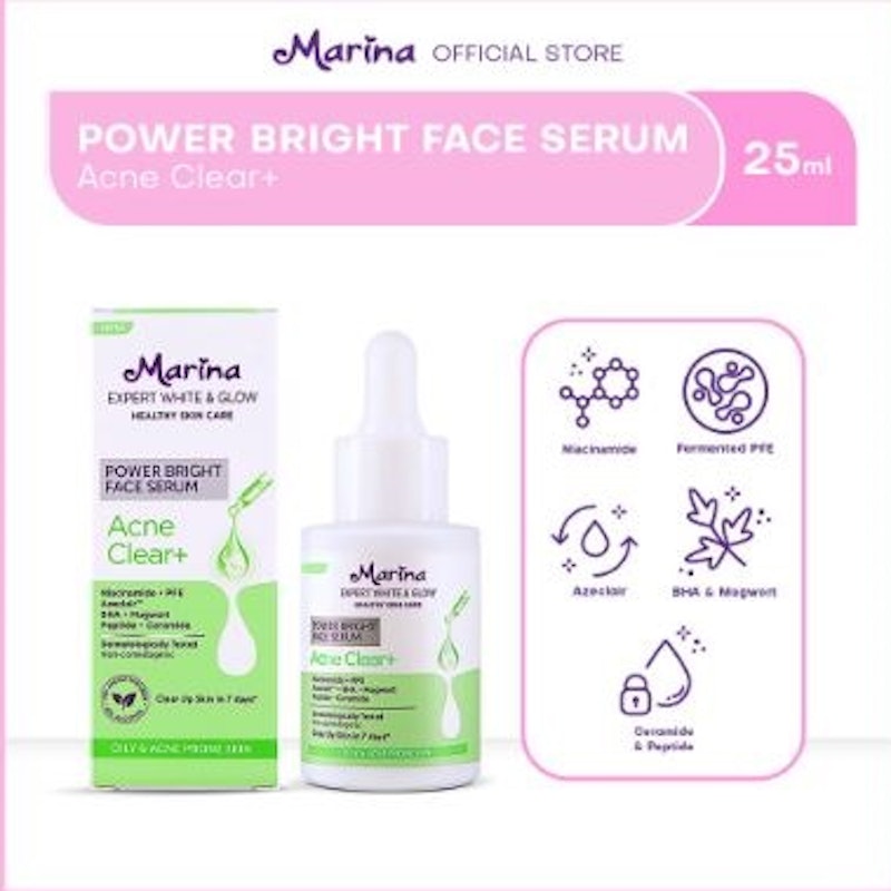 Expert White & Glow Power Bright Face Serum Acne Clear+ 2