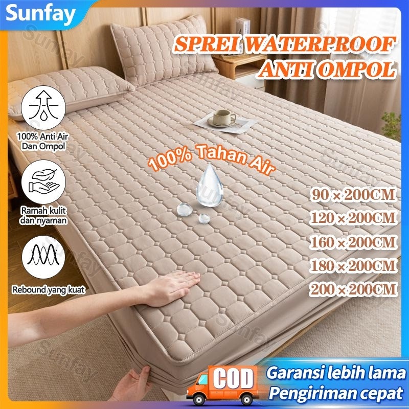 Sunfay Sprei Waterproof Anti Ompol Bamboo Shield 2