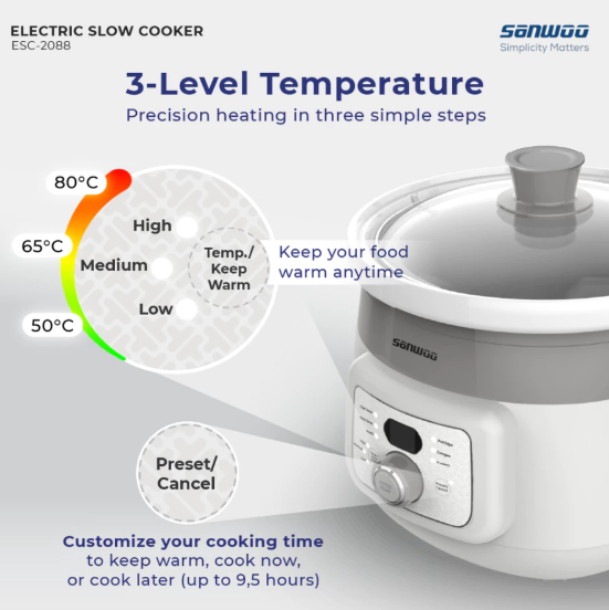 Sanwoo Electronics Sanwoo Electric Slow Cooker ESC-2088