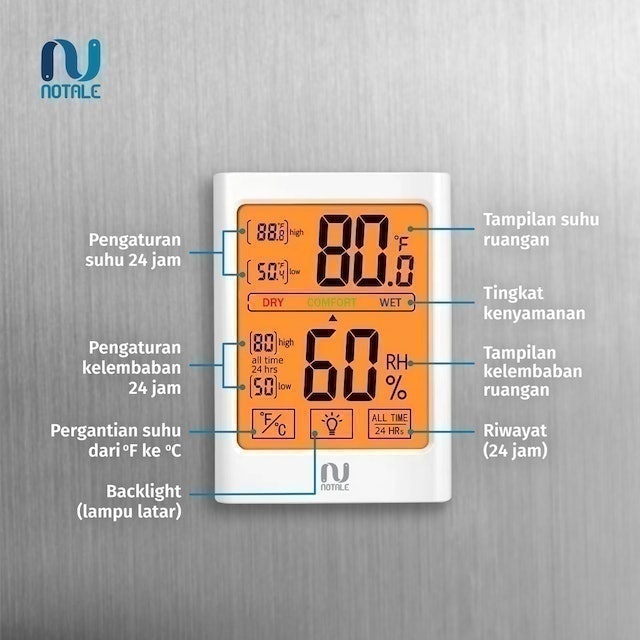 Inti Nya Teknologi Notale Hygrometer Thermometer Humidity Meter 