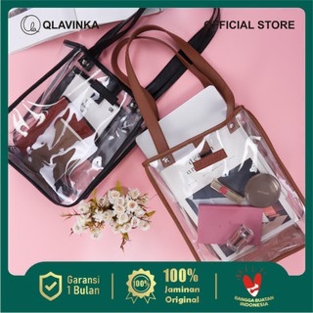 Qlavinka  Tote Bag Transparan Femia