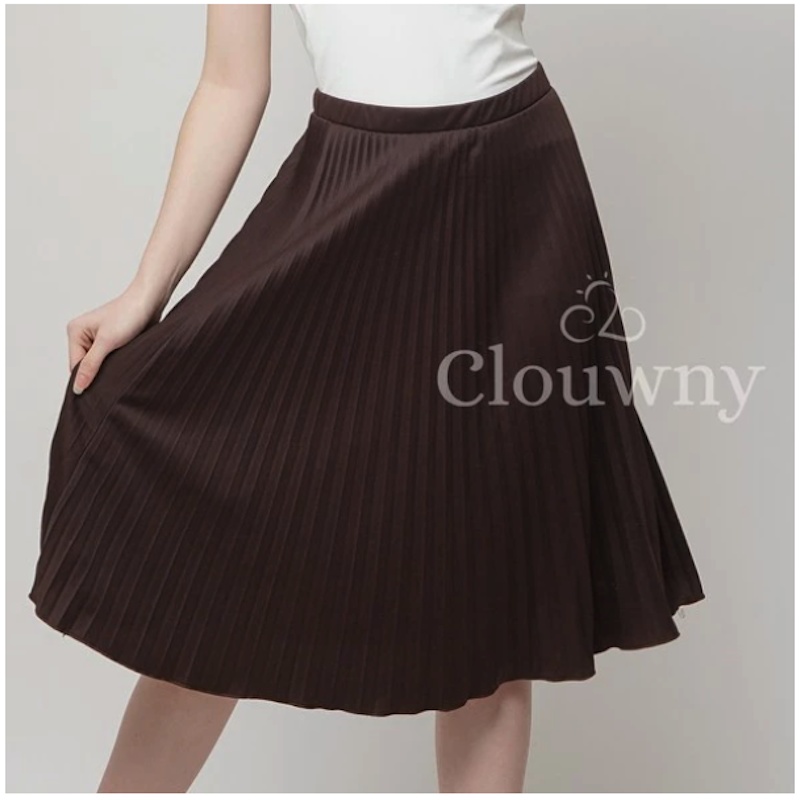 Clouwny Vamos Midi Pleat Skirt 5