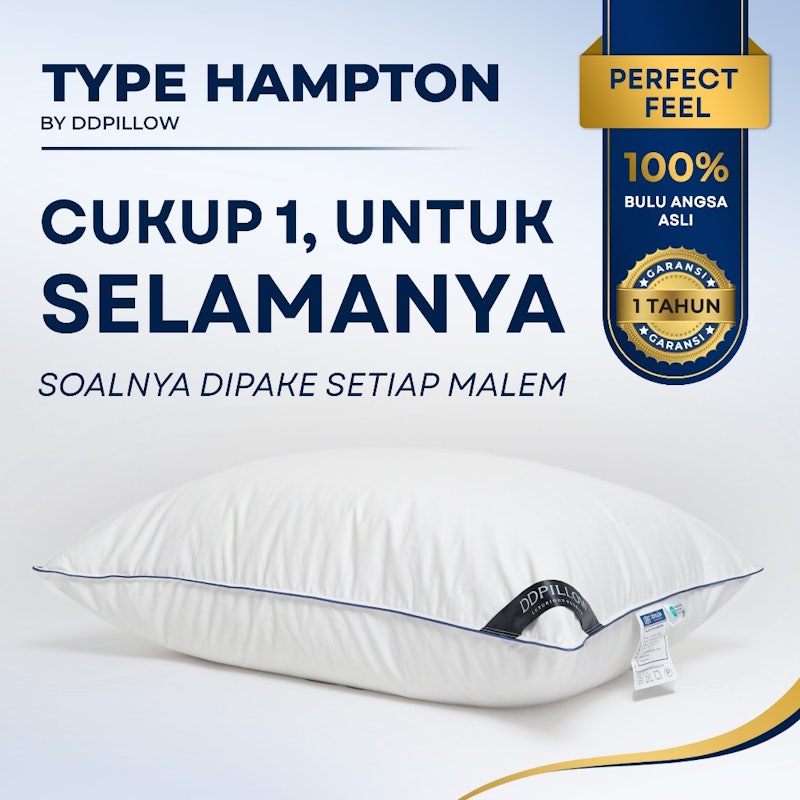 DDPillow Bantal Bulu Angsa Asli Type Hampton