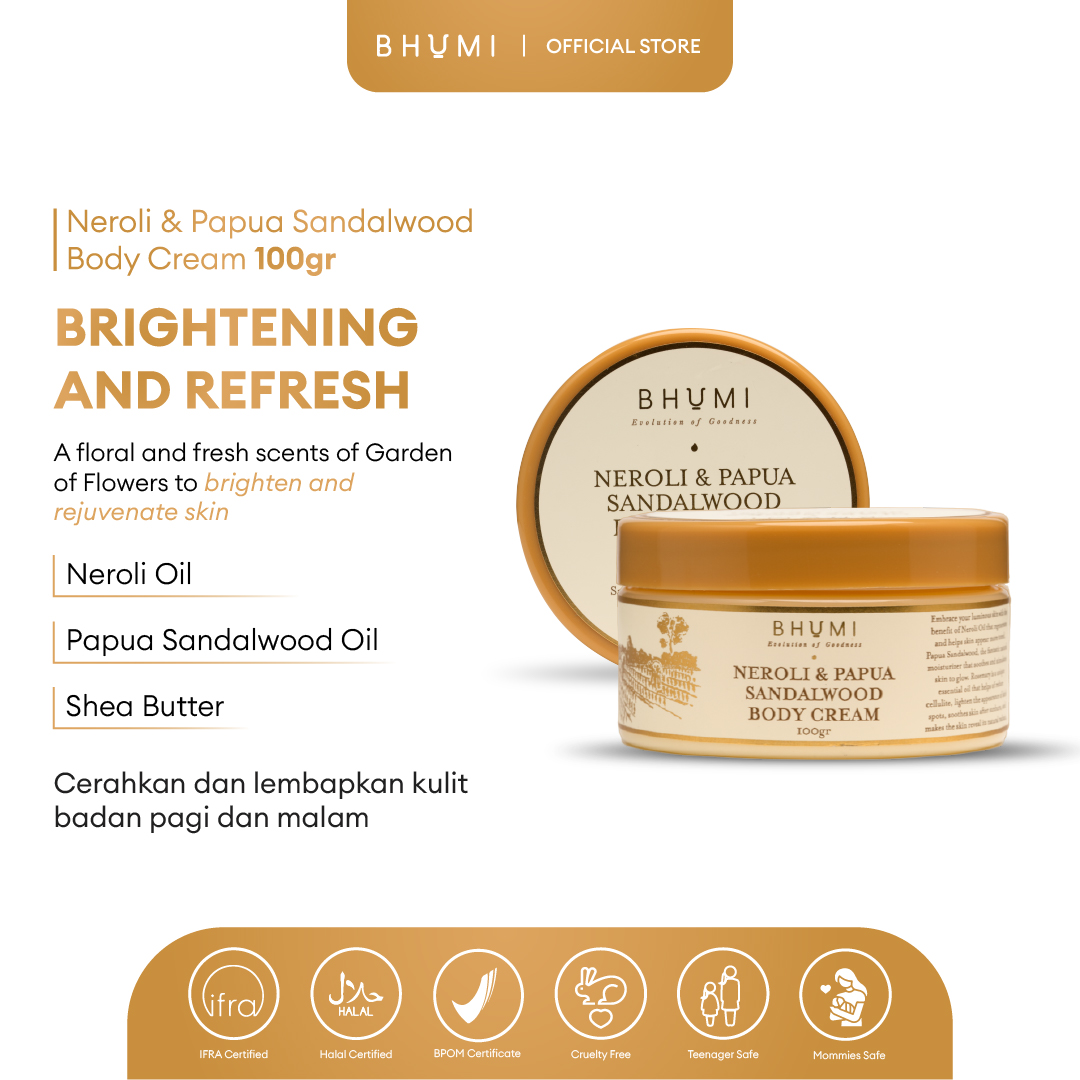 Riza Kreasi Naturalindo Bhumi Neroli & Papua Sandalwood Body Cream