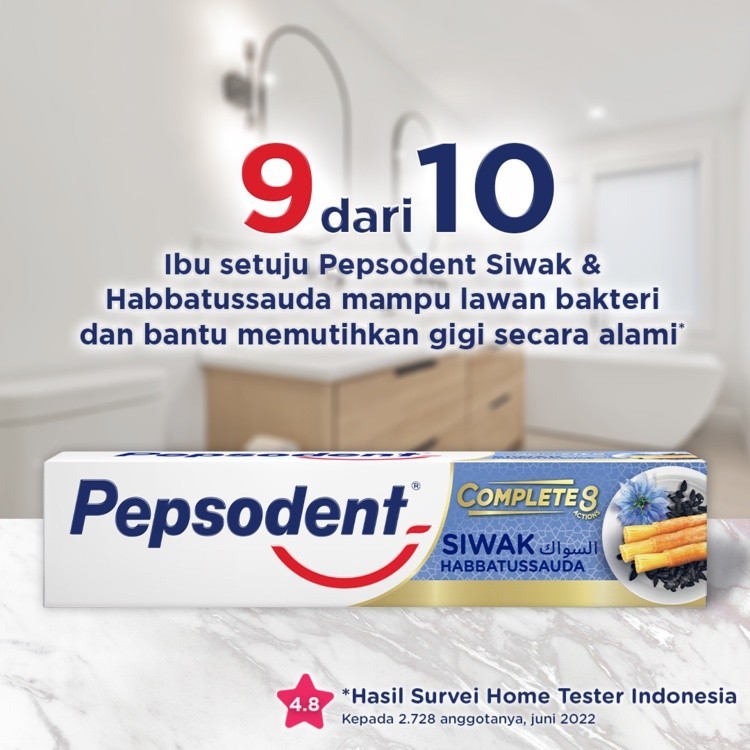 Pepsodent Pasta Gigi Complete 8 Siwak & Habbatussauda