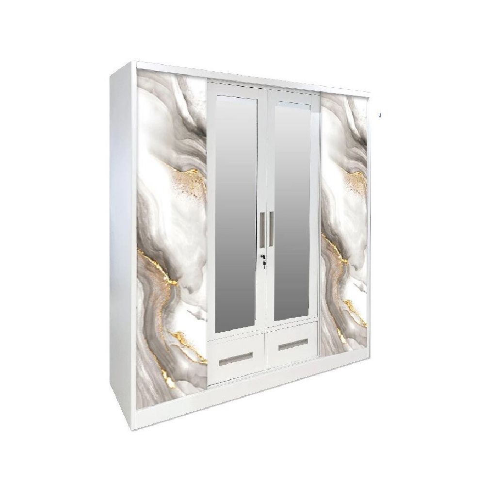 Titanok Lemari Pakaian Besi 4 Pintu ｜ M02