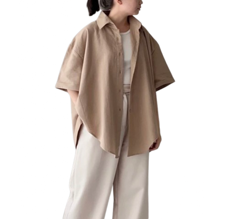Sakal Short Sleeve Linen Oversized Shirt 1