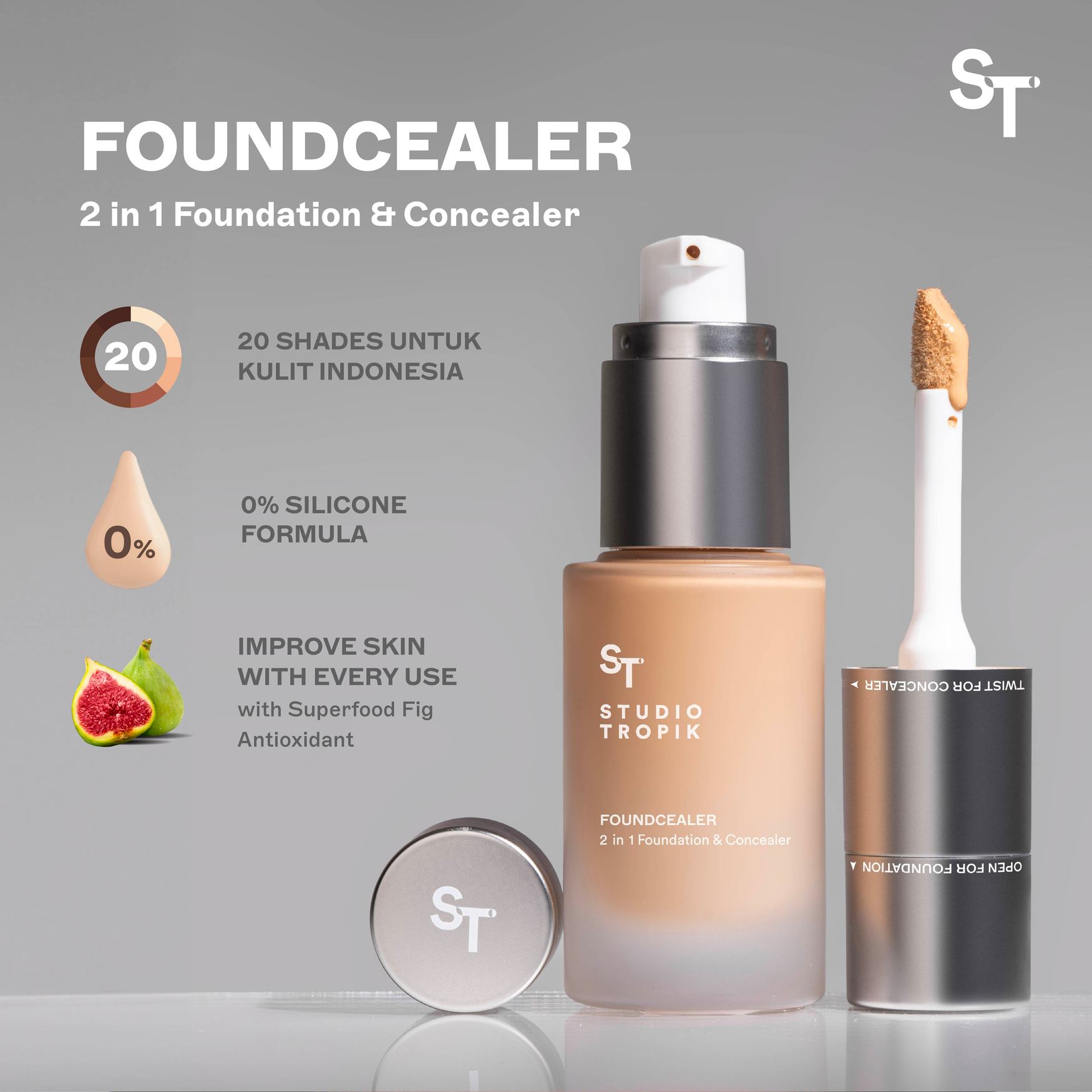 Parvis Magna Jaya Studio Tropik Foundcealer 2 in 1 Foundation & Concealer N07