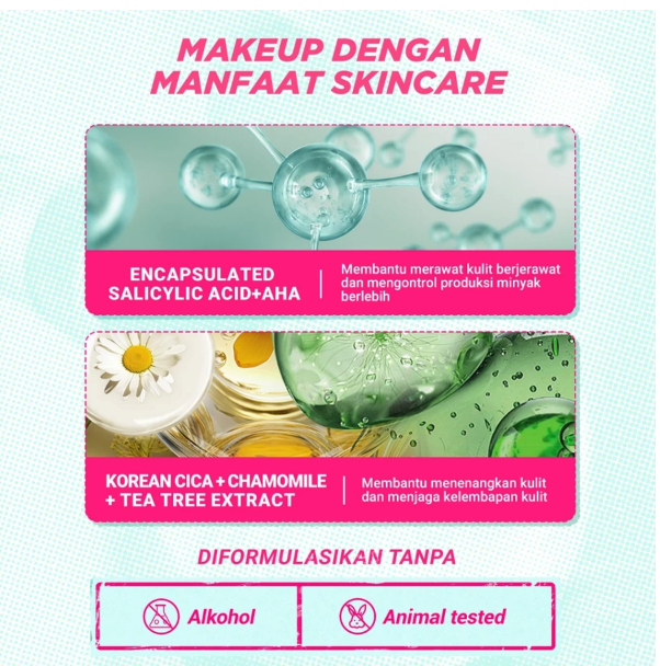 HEBE Beauty Style DAZZLE ME Acne Armor Flawless Flex Compact Powder W01 Light Ivory