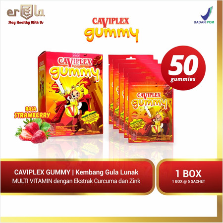 Erlangga Edi Laboratories Caviplex Gummy Rasa Strawberry