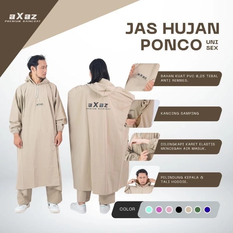aXaZ Jas Hujan Ponco Kelelawar Celana 3