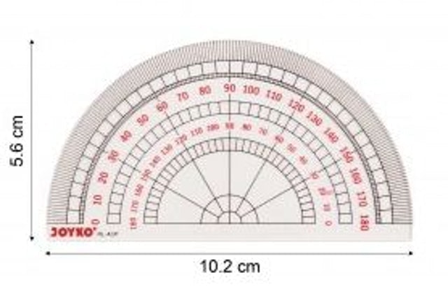Joyko Acrylic Ruler Penggaris Busur RL-ACP