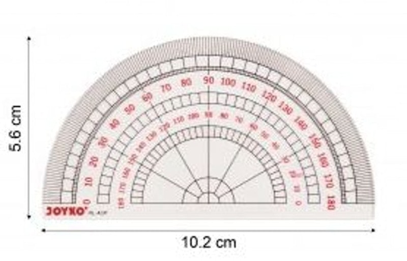 Acrylic Ruler Penggaris Busur 2